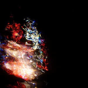 Underwater photo of fireworks