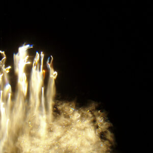 Underwater photo of white fireworks
