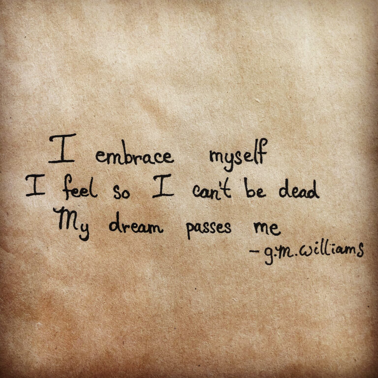 haiku written on brown paper